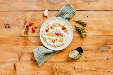 Aubergienen Cremekäse