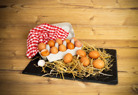 10 Eier aus Freilandhaltung (Größe L)