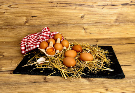 6 Eier aus Freilandhaltung (Größe L)